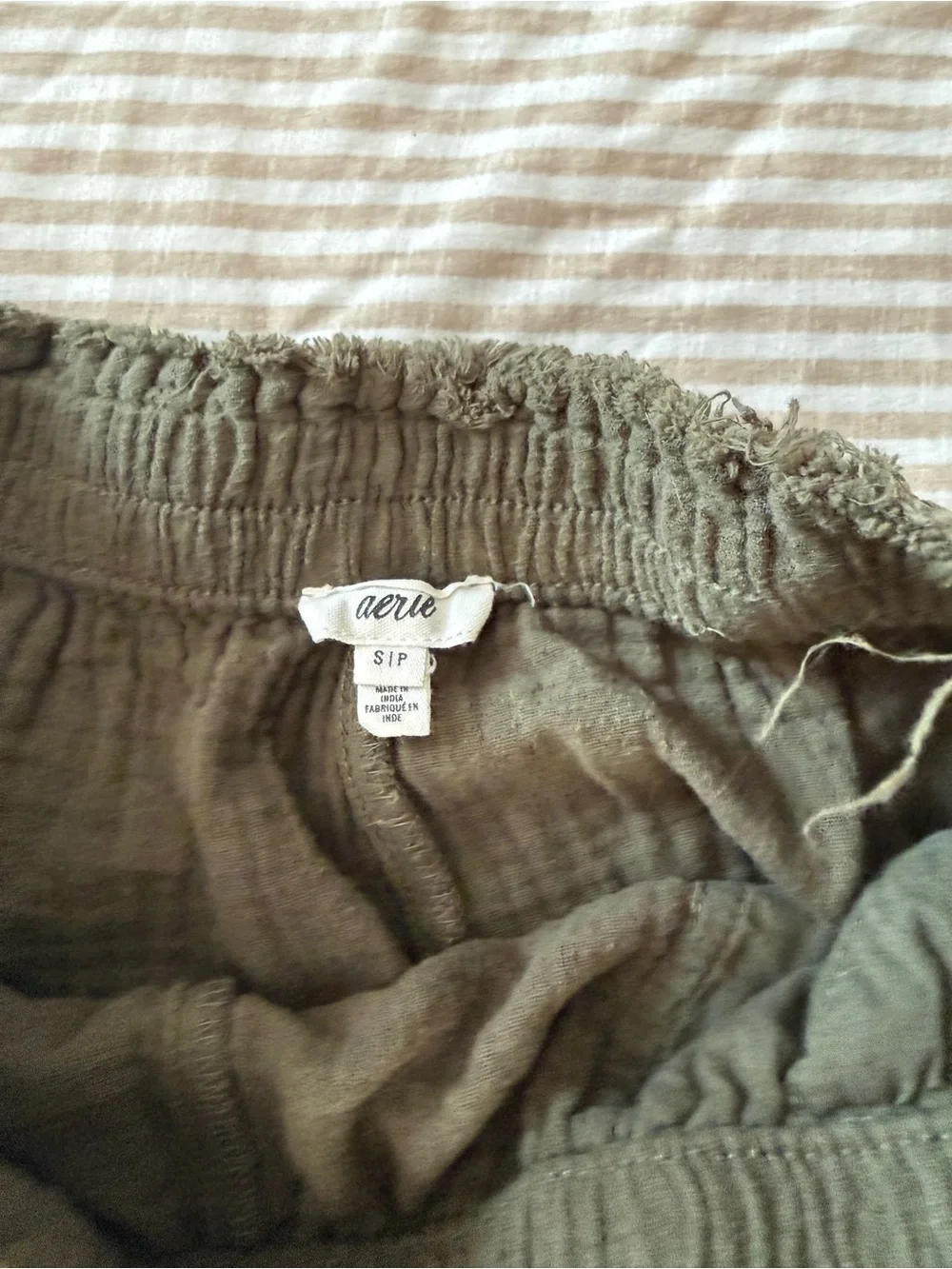 Women's Aerie Olive Green Gauze Lounge Shorts Small